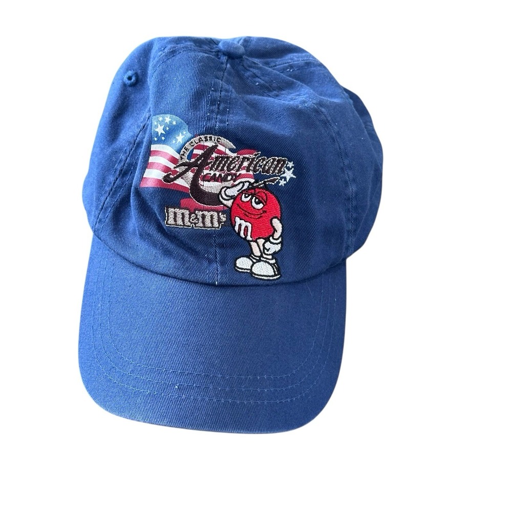 Vintage EMBROIDERED M&Ms Hat, Classic American Logo M&M World Promo‎